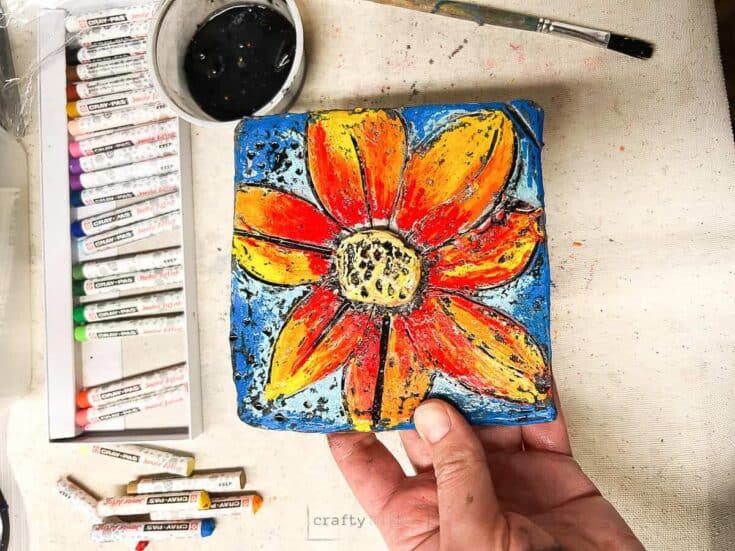 Easy Clay Relief Tile Art Lesson - Crafty Art Ideas