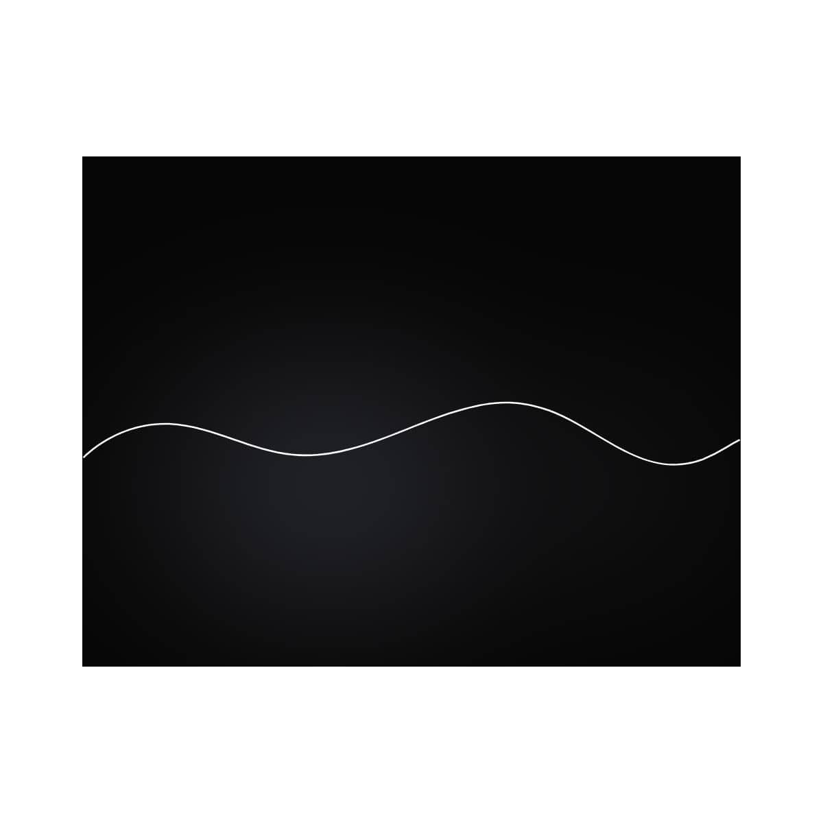 black rectangle with white wavy line across it.