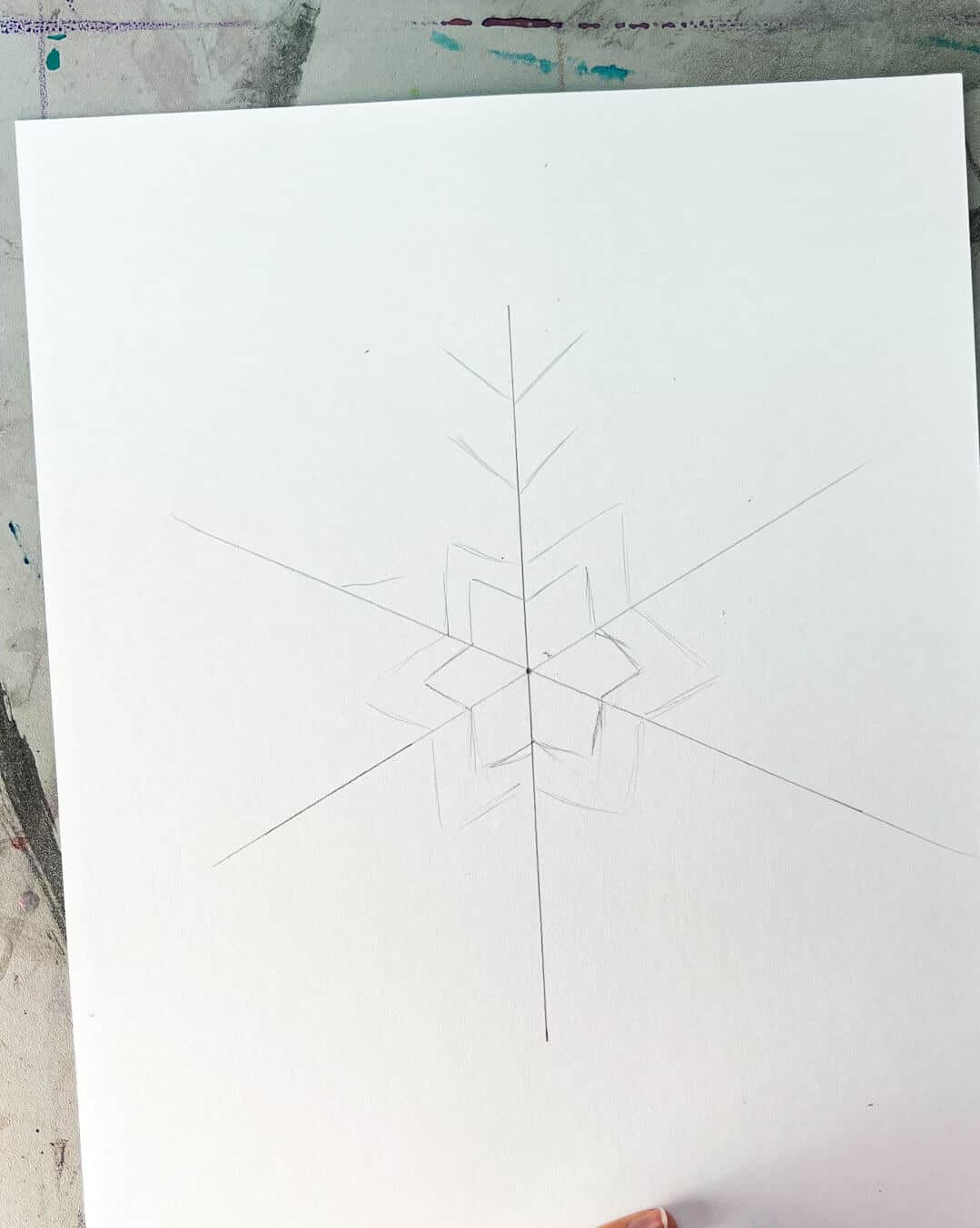 more lines added to snowflake design.