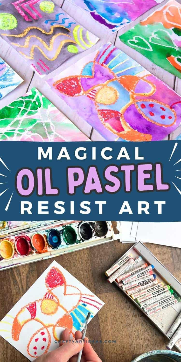 Oil Pastel Resist Technique: Easy Watercolor Art Idea - Crafty Art Ideas