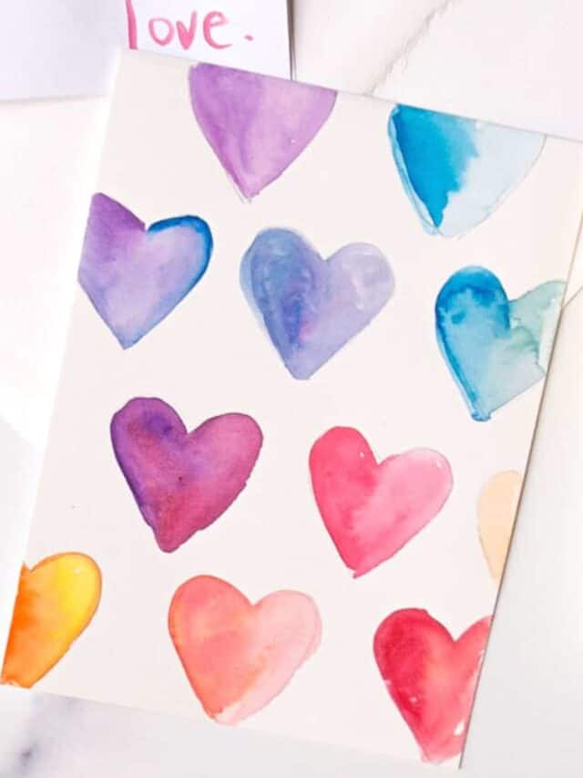 Easy Valentine Watercolor Painting