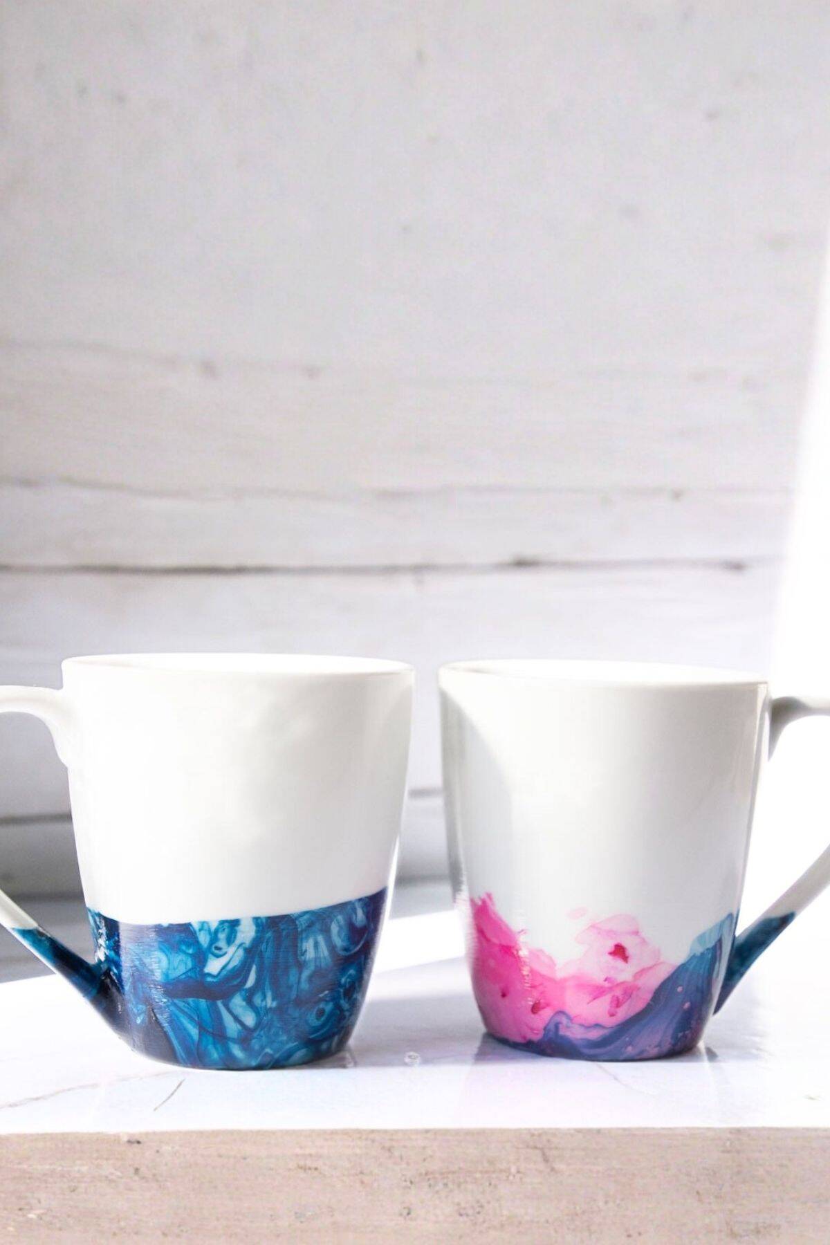 diy nail polish mugs.