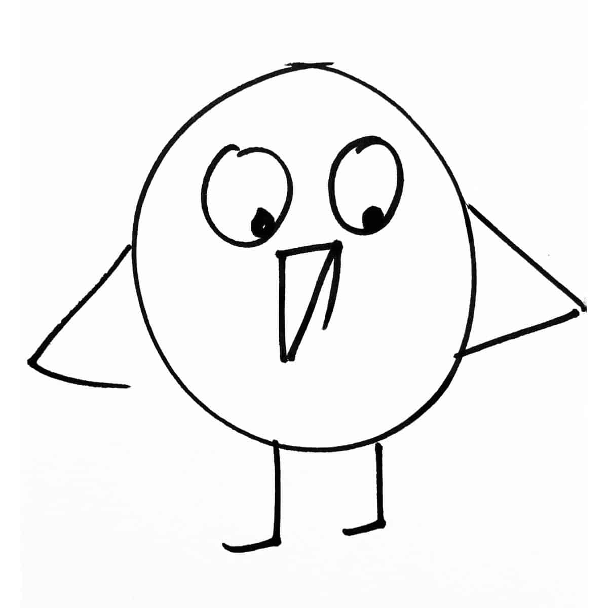 cartoon bird sketch.