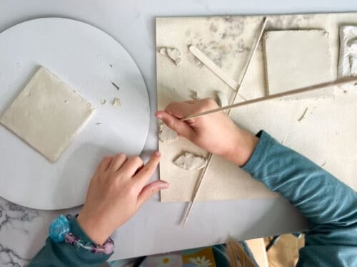 Easy Clay Relief Tile Art Lesson - Crafty Art Ideas
