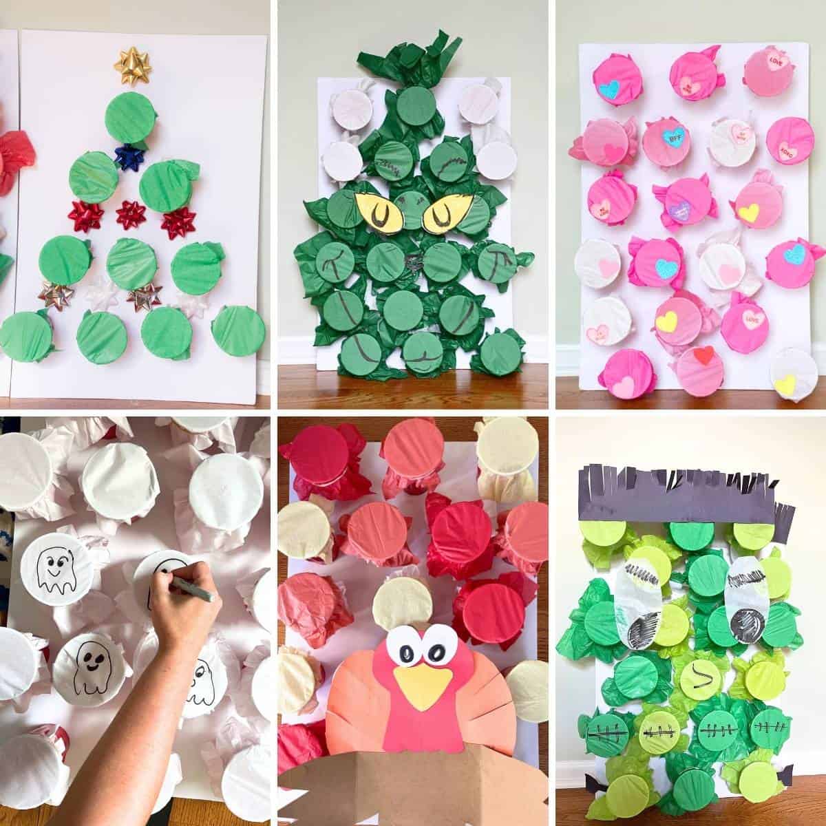 6 DIY punch cup game ideas for different holidays.