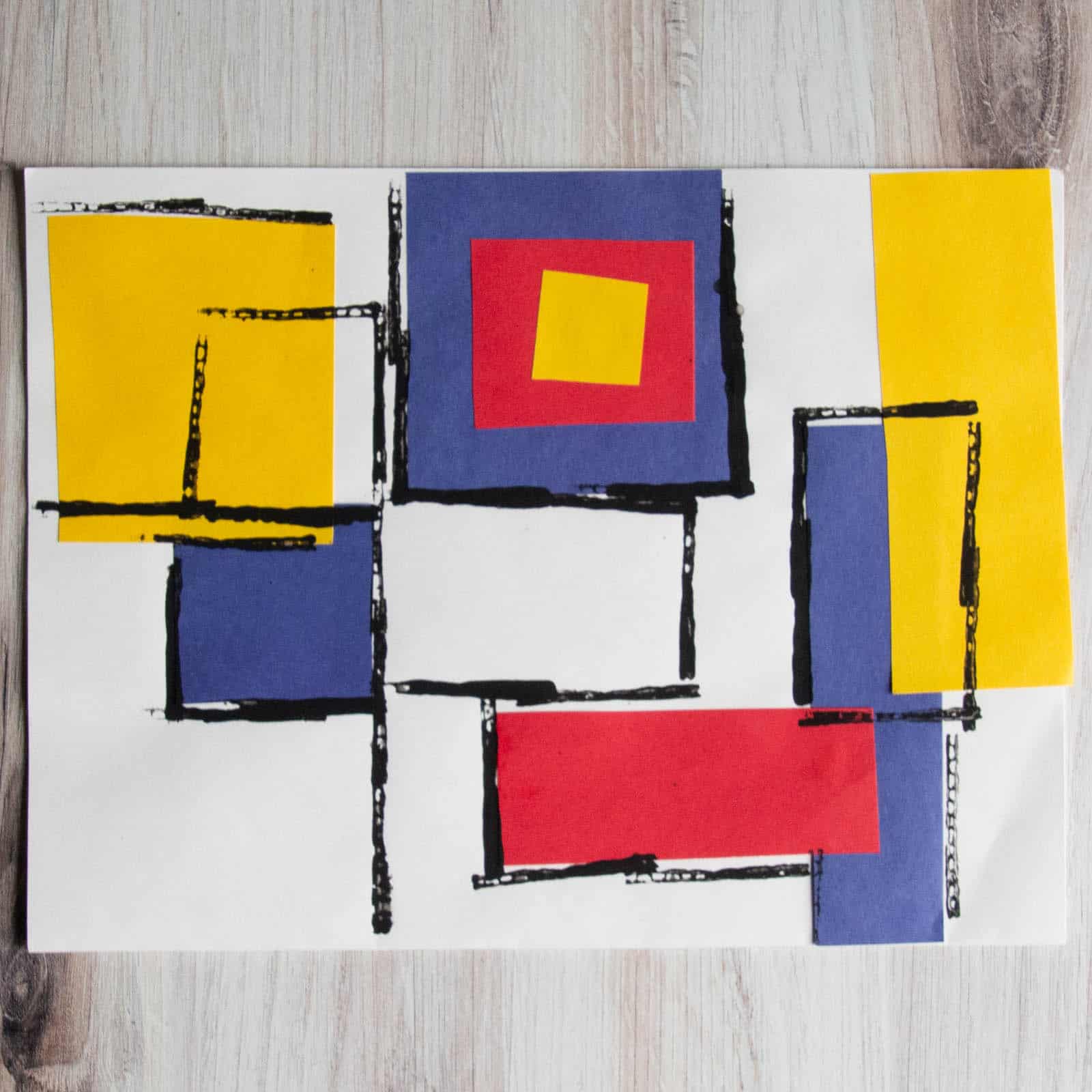 Primary Color Collages Inspired By Mondrian