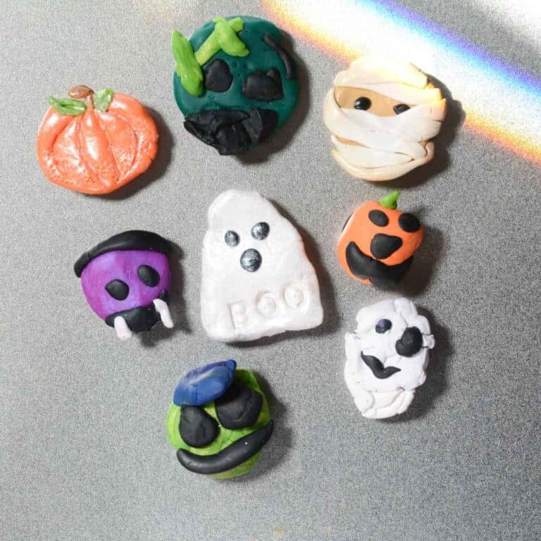 easy clay Halloween magnets.