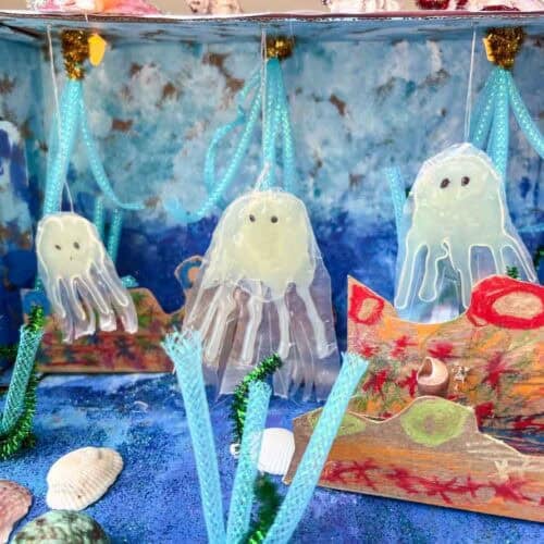 ocean habitat shoebox diorama example.