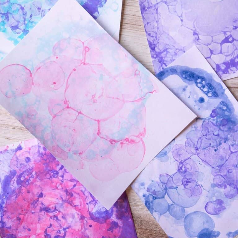 bubble print art.