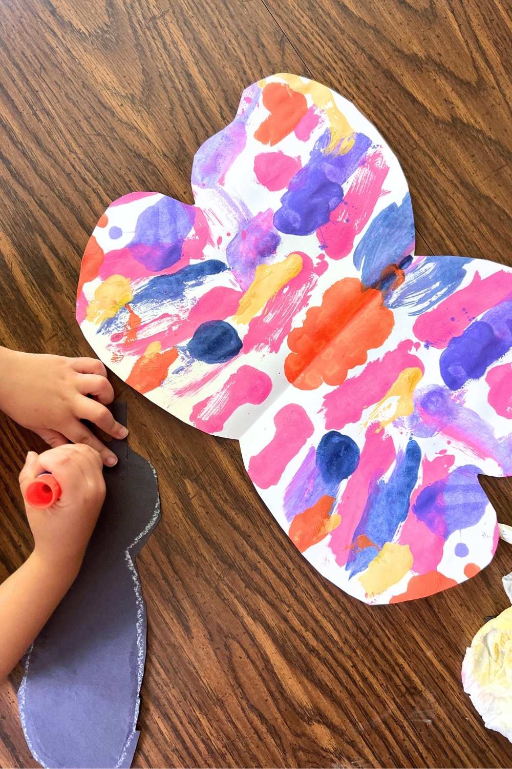 painted butterfly craft.